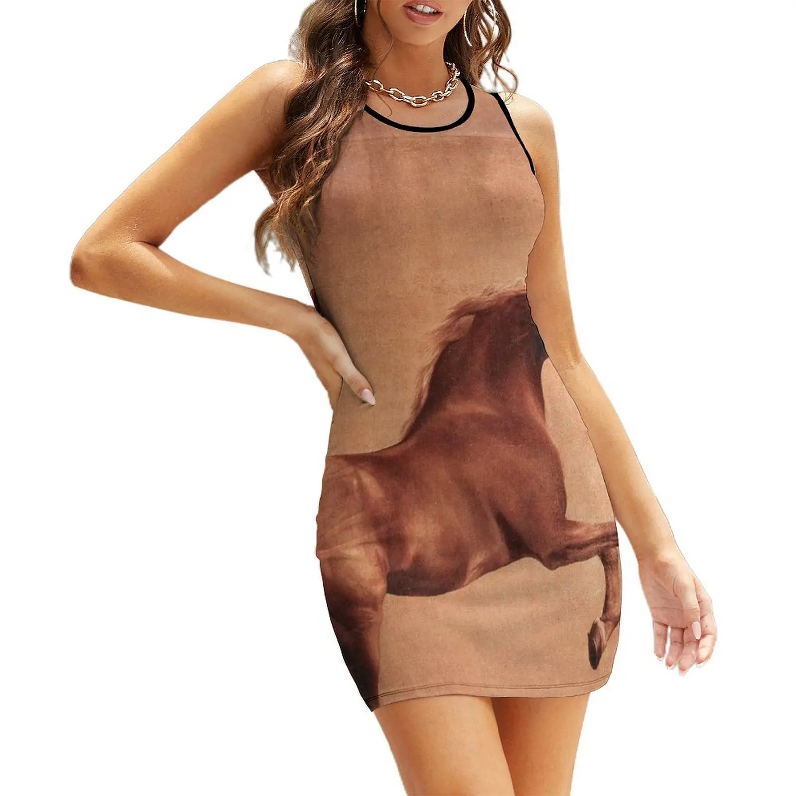 

painting of a horse by George Stubbs Sleeveless Sundress dresses summer dress summer 2025 women dresses ladies 2025 summer