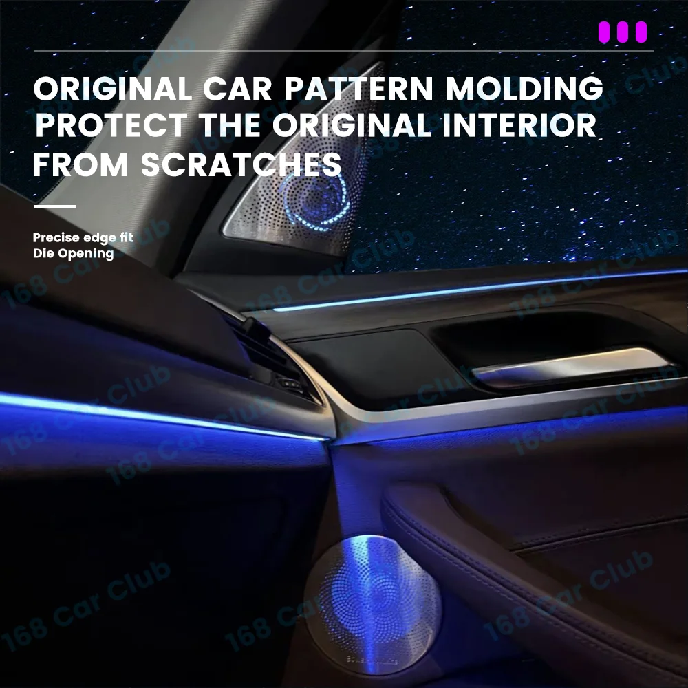 11 Colour Ambient Lights For BMW New X3 IX3 X4 G01 G02 Car LED Speaker Cover Midrange Tweeter HiFi Music Stereo Horn Decorate