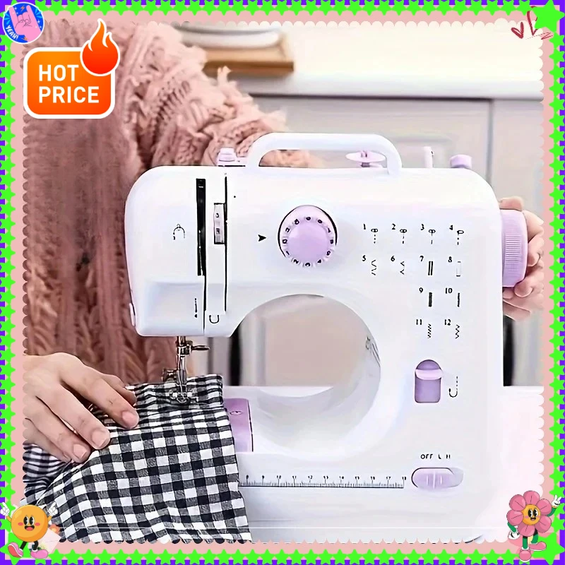 ماكينة خياطة كهربائية محمولة جديدة لعام 2025 مع سرعة قابلة للتعديل ووظيفة الغرز العكسي، أداة يدوية منزلية خفيفة الوزن #1