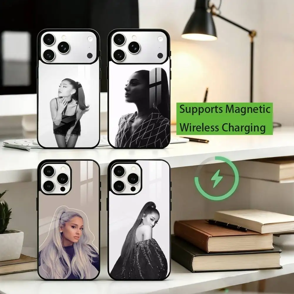 S-Singer A-Ariana Grande Phone Case For iPhone17,16,15,14,13,12,11 Plus,Pro Allows magnetic wireless charging