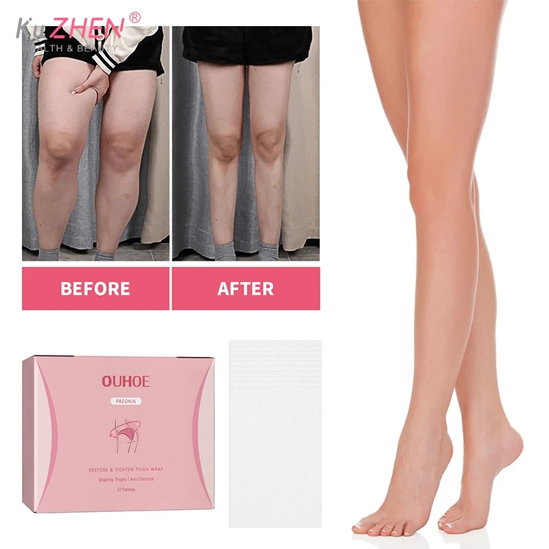 10pcs Synthetic Rubber Tightening Patch Leg Lift Tape Tightening Thigh Patch Smooth Invisible Patch For Legs Reduce Fine Lines