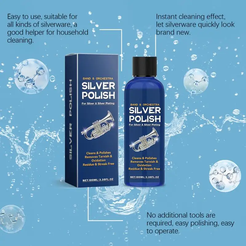 Silver Polish For Silverware Silver Jewelry Polish Efficient Trumpet Polish Sterling Silver Polish Silver Tarnish Remover With