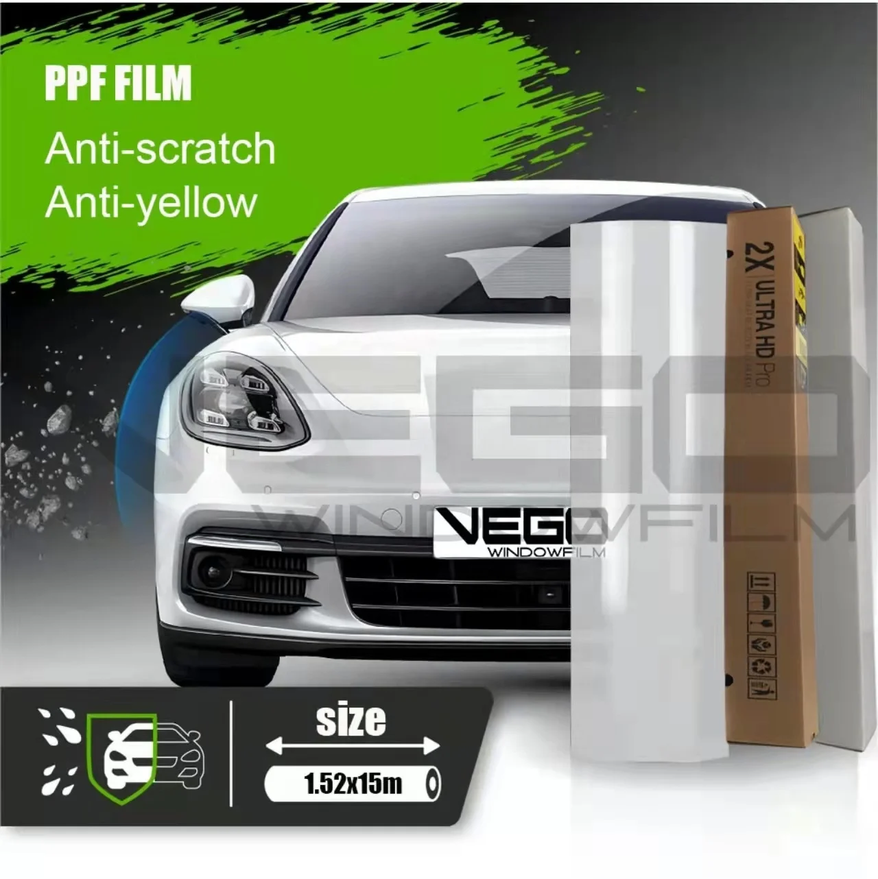 

ppf manufacturer VEGO car color clear ppf tpu paint protection matte black wrap film roll 10 years warranty