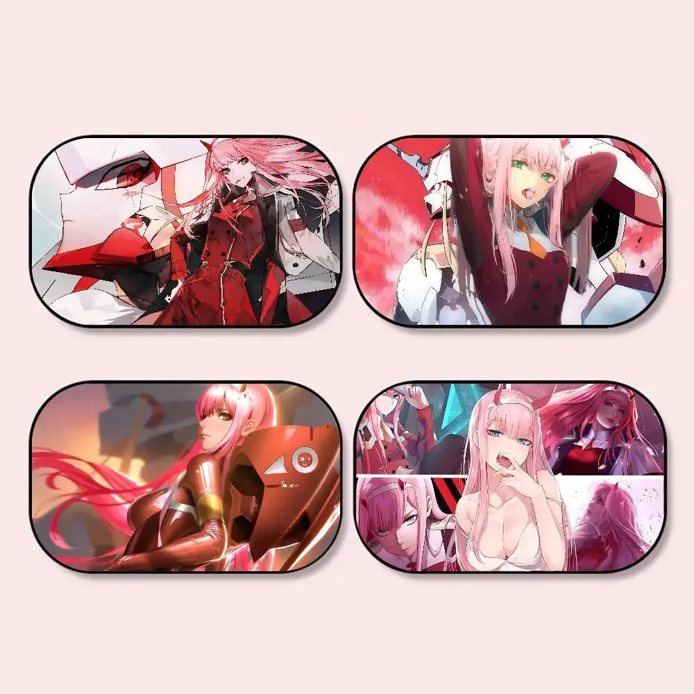 صفر اثنين D-Darling في F-Franxx العالمي نافذة جانبية ظلة الأشعة فوق البنفسجية حماية الجانب الزجاج الأمامي نافذة السيارات ظلة غطاء #2