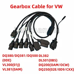 Cable de prueba de caja de cambios, adaptador de Cable de datos de CC de 12v, Cable clon para Conector de diagnóstico VAG DQ250 DQ200 DQ380 DQ500 VL381 VL382 DL501