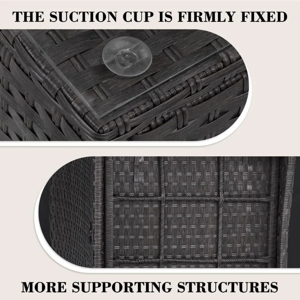 3 Stück Terrassen möbel Set, Veranda Rattan Korbs tühle mit Couch tisch