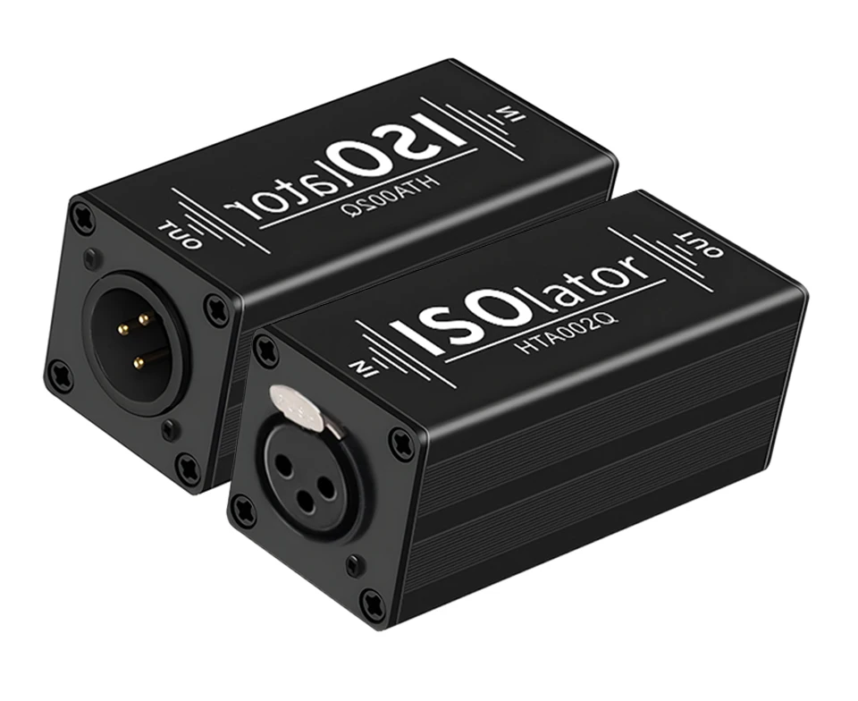 6,35-mm-Audiokabel-Isolator, Erdungsschleifen-Isolator, XLR-Buchse auf Stecker, beseitigt gemeinsame Erdungsstörungen für Soundsysteme 6.35mm Audio Cable Isolator Noise Ground Loop Isolator XLR Female to Male Eliminate – Detail 10