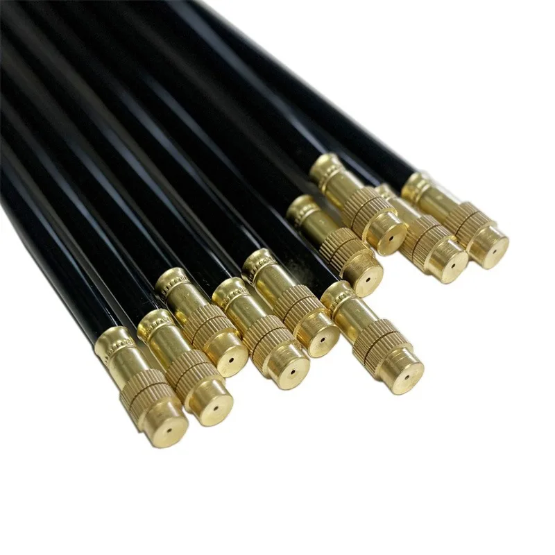 5 قطعة الانحناء الحرة الأصفر النحاس ضباب فوهة 20 مللي متر مستقيم دفع قفل مشترك حديقة سقي الترطيب البخاخ