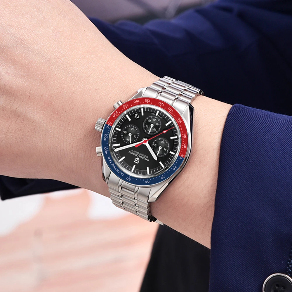 PAGANI DESIGN Mens Watches 2024 Sport Chronograph Luxury Quartz Watch For Men Automatic AR Sapphire Mirror Luminous Reloj Hombre