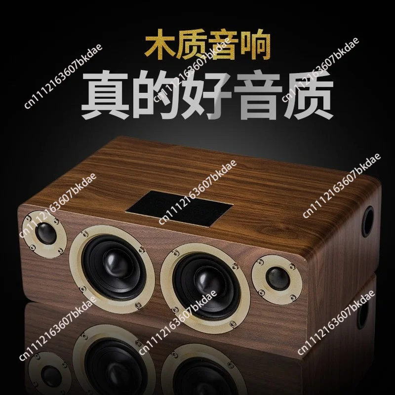 90W Wooden Bluetooth Speaker Home Theater Karaoke 3D Surround Stereo Sound Box TV Music System