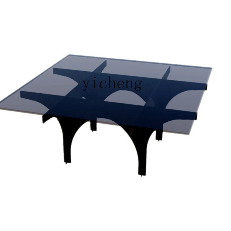 Xl Coffee Table Living Room] Household Tempered Glass Designer Tea Table Small Apartment