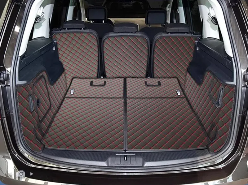 Custom full set car trunk mats for Seat ALHAMBRA 7 seats 2021-2012 Top quality cargo liner mat boot carpets for ALHAMBRA 2018