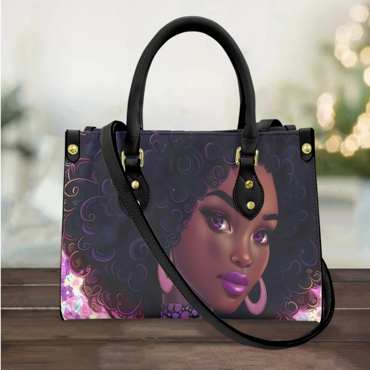 Bolso de mano de cuero PU para Mujer, Bolsa cruzada con asa superior, estilo africano, 2024