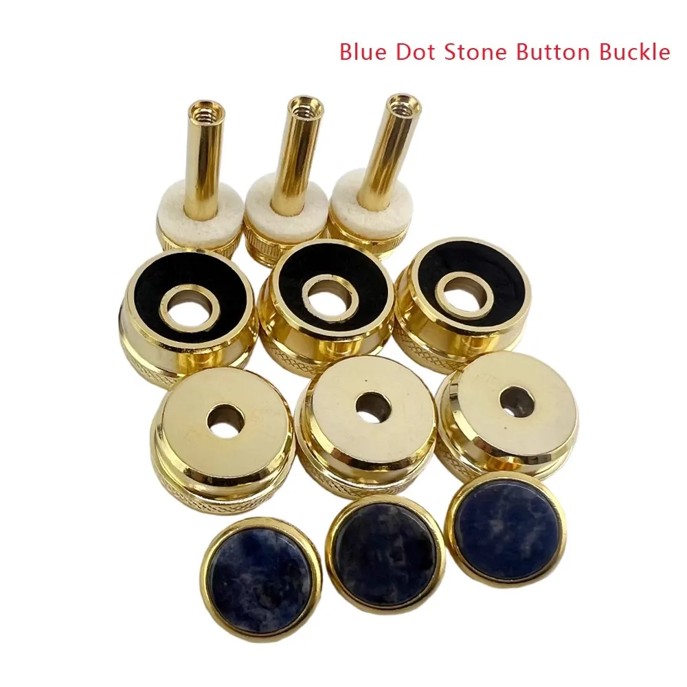 Trumpet Gold-plated Weighted Upper and Lower Cover Connecting Rod Natural Shell Buckle Button Buckle Inlay