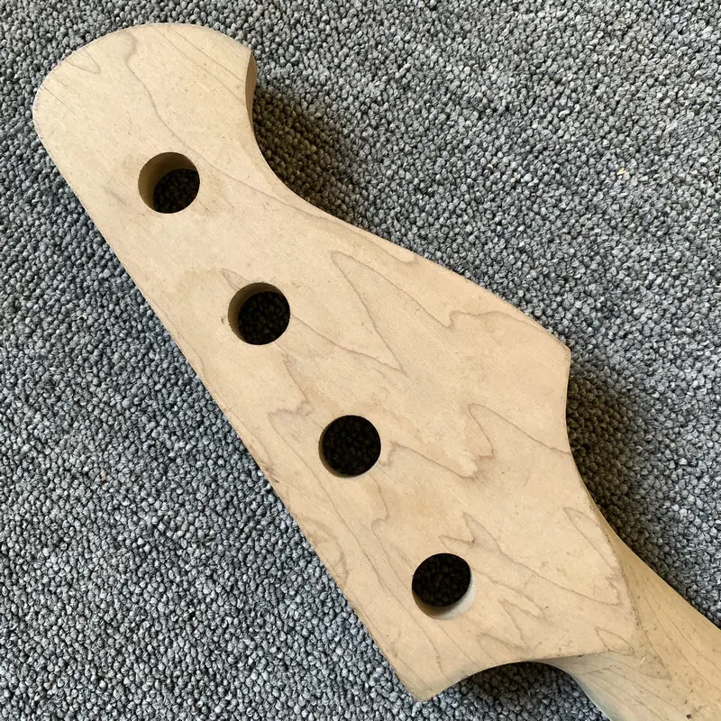 SN670 Semi Finished 4 String Electric Bass Neck Left Hand Version Maple+Rosewood 20Frets DIY Replace view 6