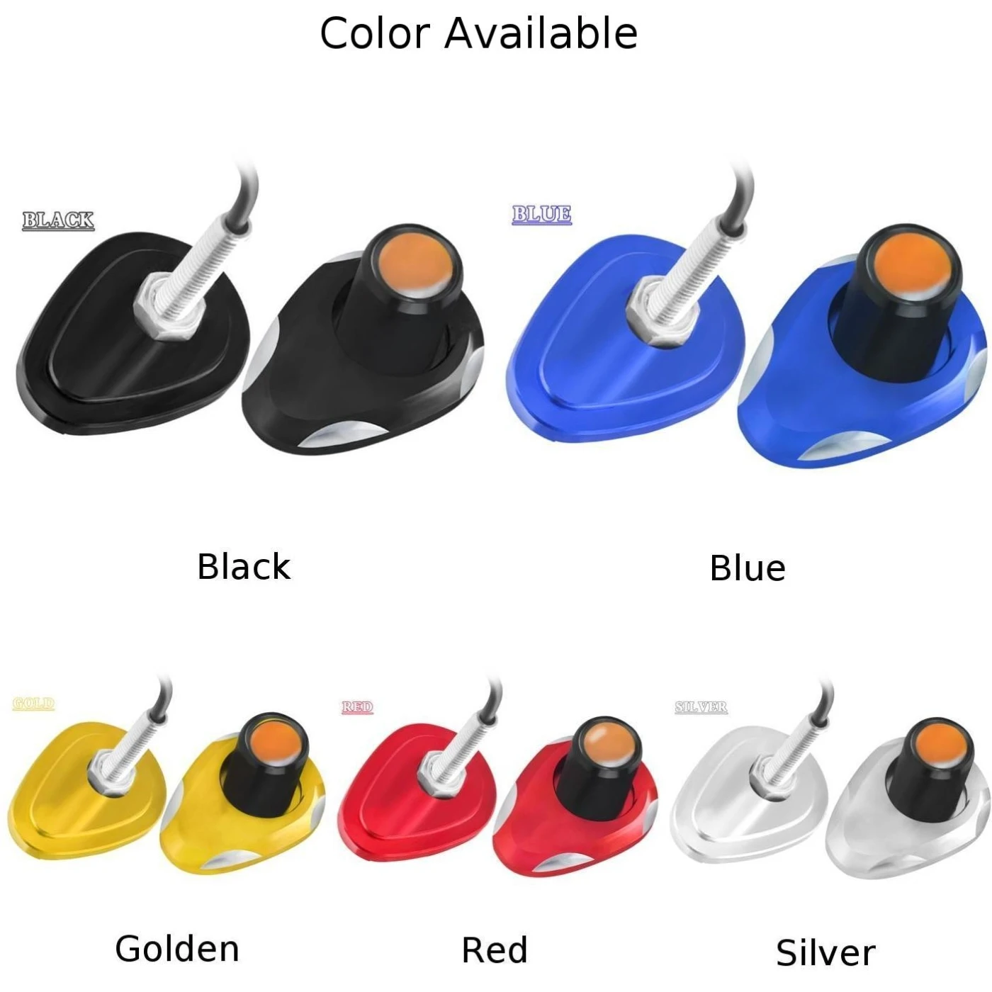 Motorcycle Aluminum Alloy Double Sided Turn Signal Light With Base Plate Multi Lenses Dual-lamp Spiral Lights Reversing Lights