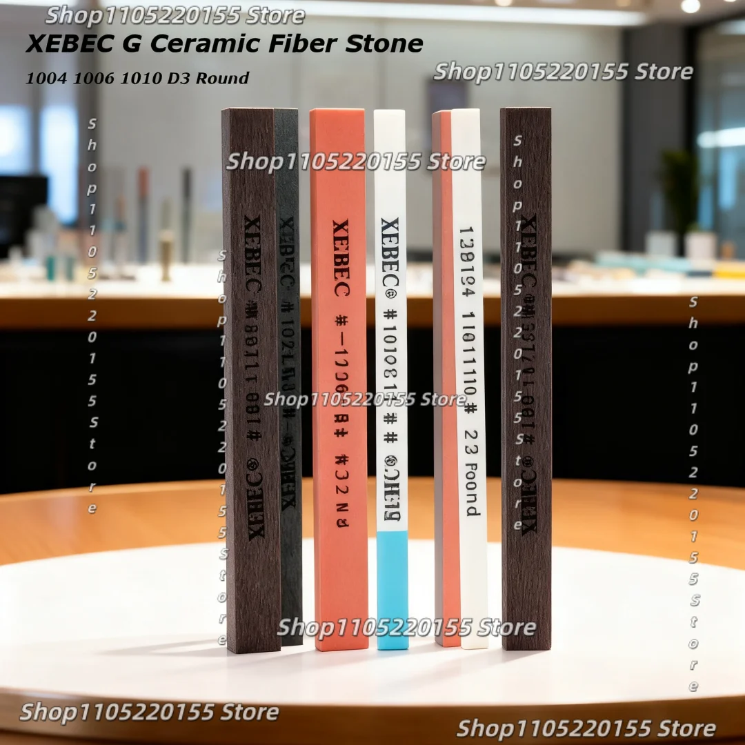 1pcs Japan XEBEC 1004 1006 1010 D3 Round Ceramic Fiber Stone for Mold Die Metal Fine Polishing Abrasive Stick Grits180~1200