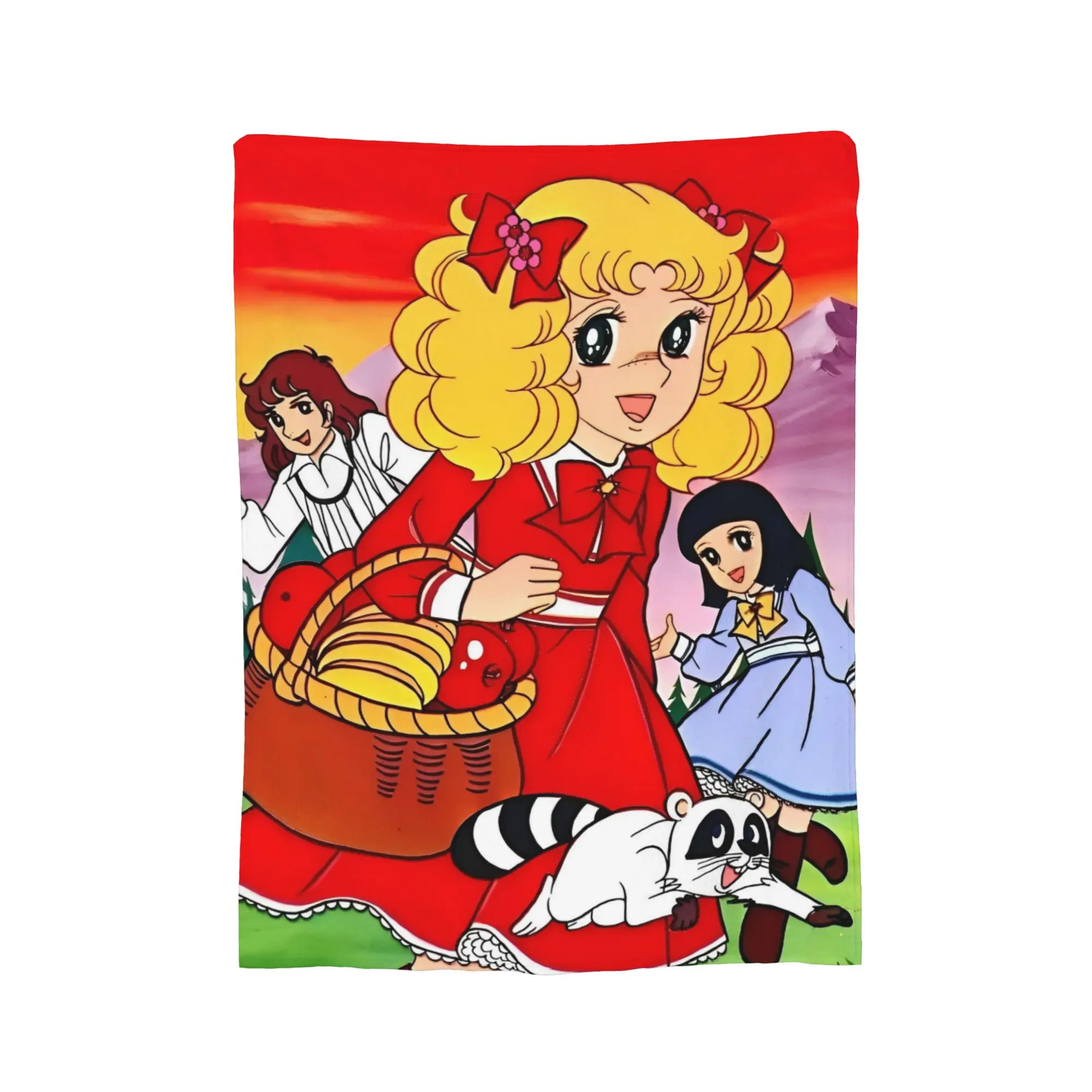 Candy Candy Cartoon Flannel Blanket Anime Fashion Throw Blanket for  Sofa Bedding Lounge 125*100cm Quilt