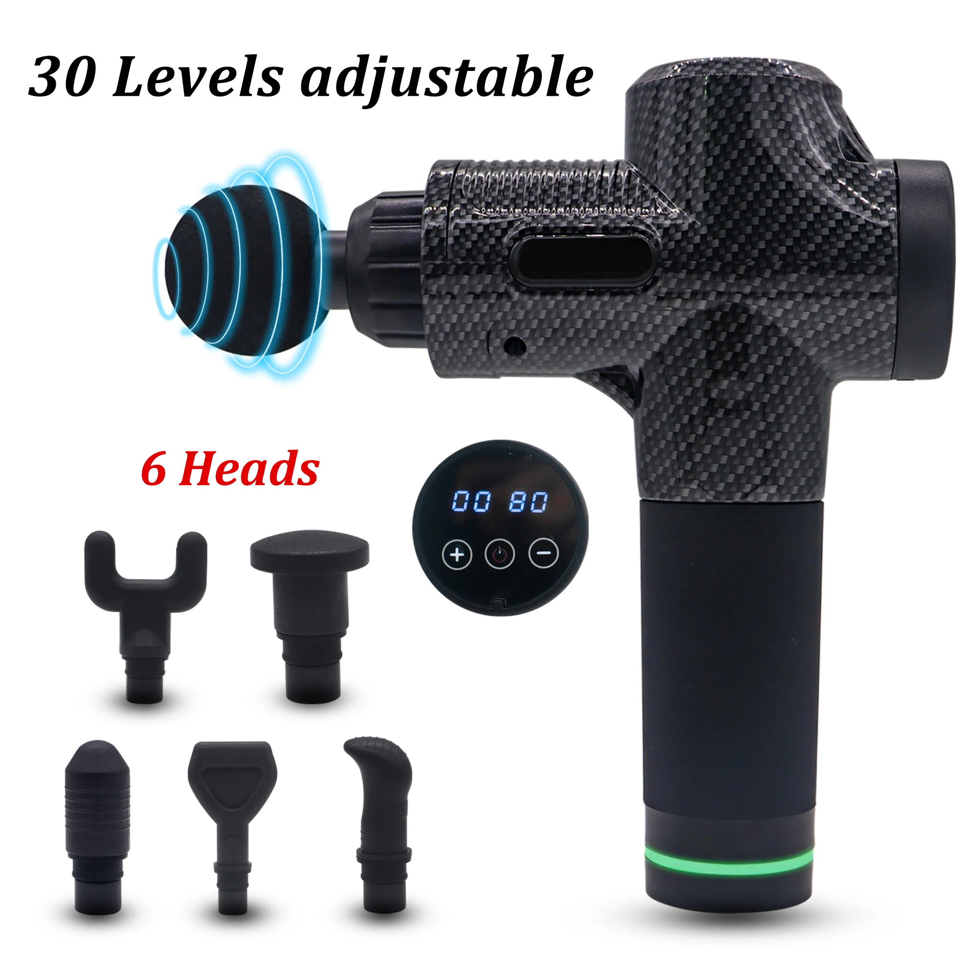 

Fascial Massage Gun 30 Levels Deep Muscle Massage Gun Electric Percussion Pistol Massager For Body Neck Back Leg Fitness Tool