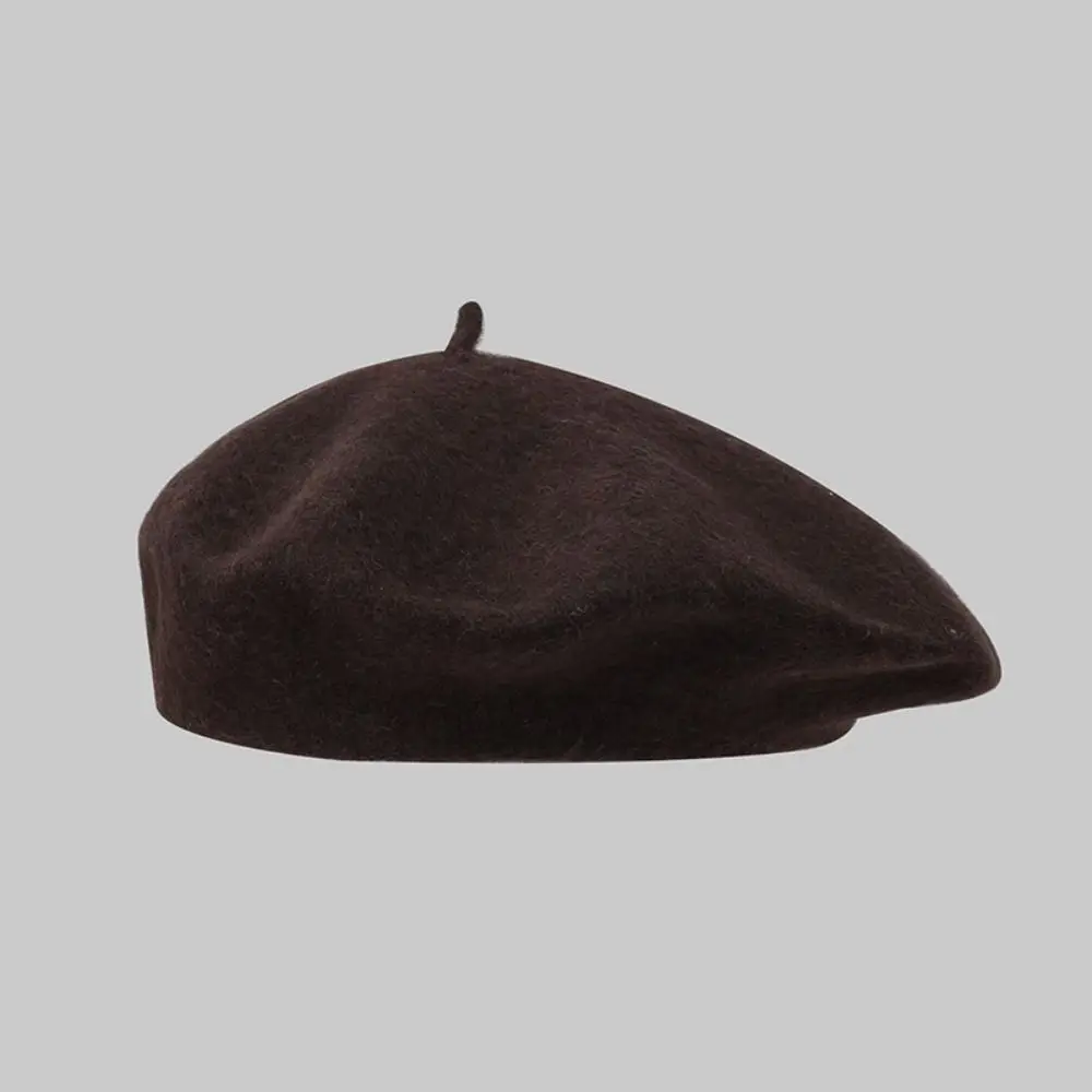 솔리드 컬러 우아한 여성용 가을 겨울 모자 여성용 울  - Beret French Wool 리뷰 및 가격