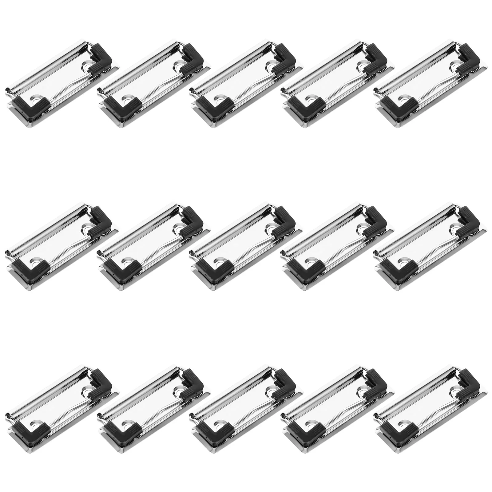 15 Pcs Mini Tongs for Serving Folder Clip Clipboard Clamps File Bulldog Metal Clips Silver Women's