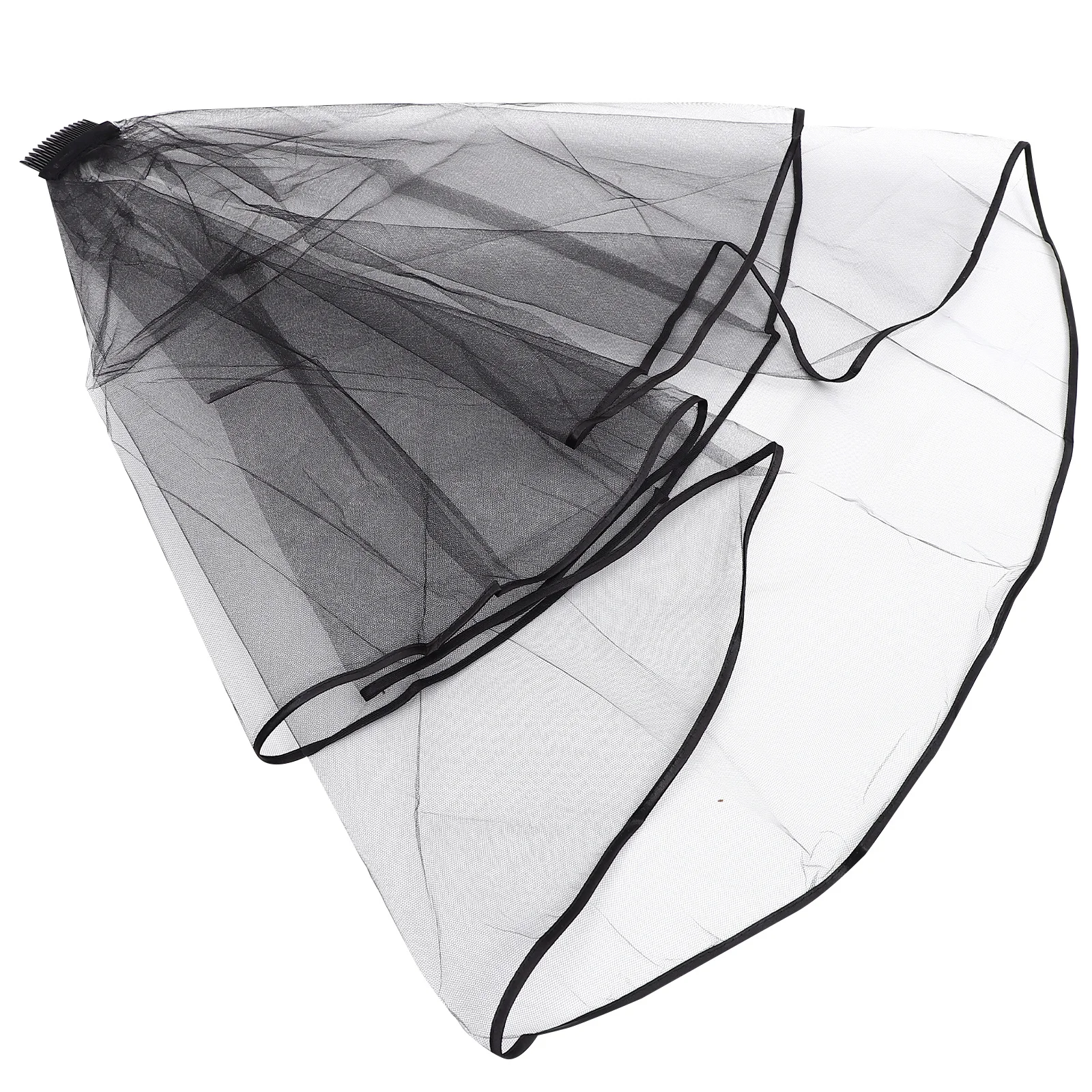 

Double Layer Satin Lightweight Bridal Veil Short Style Wedding Party Bride Hair Accessory Comb Short Veil for Bachelorette Party