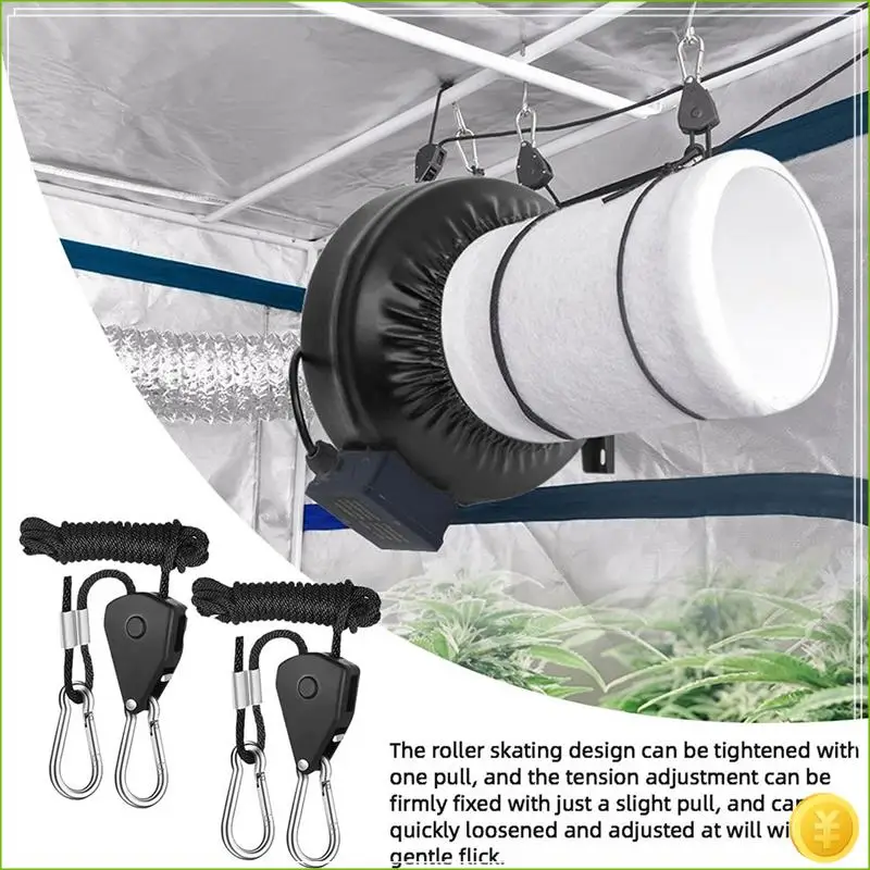 8Pack Ratchet Hangers, Adjustable Rope Hanger, Ratchet Rope, Pull Ratchet Hook, Adjustable Rope Hook, 2M, 1/8 Inch