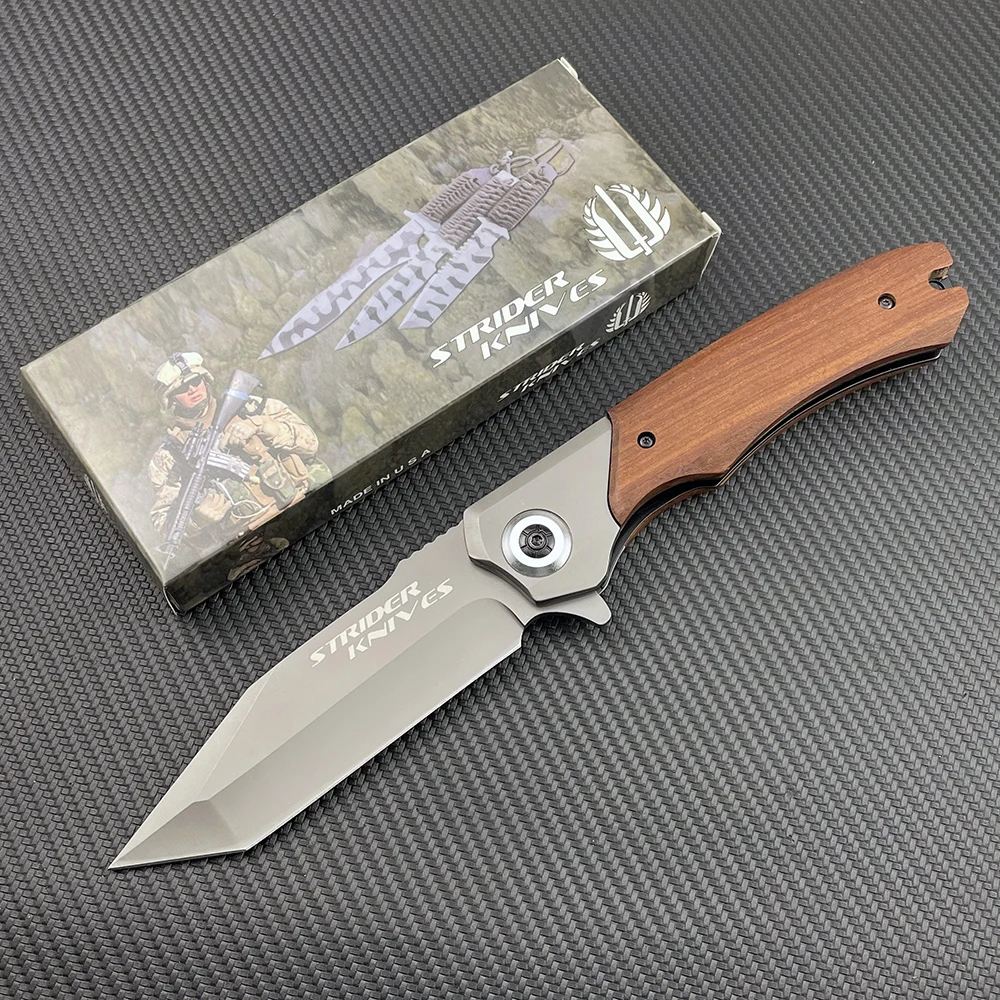 

NEW Tactical Pocket Folding Knife 8CR13MOV Blade Red Sandalwood Handle Outdoor Camping Knives Survival Hunting EDC Tools