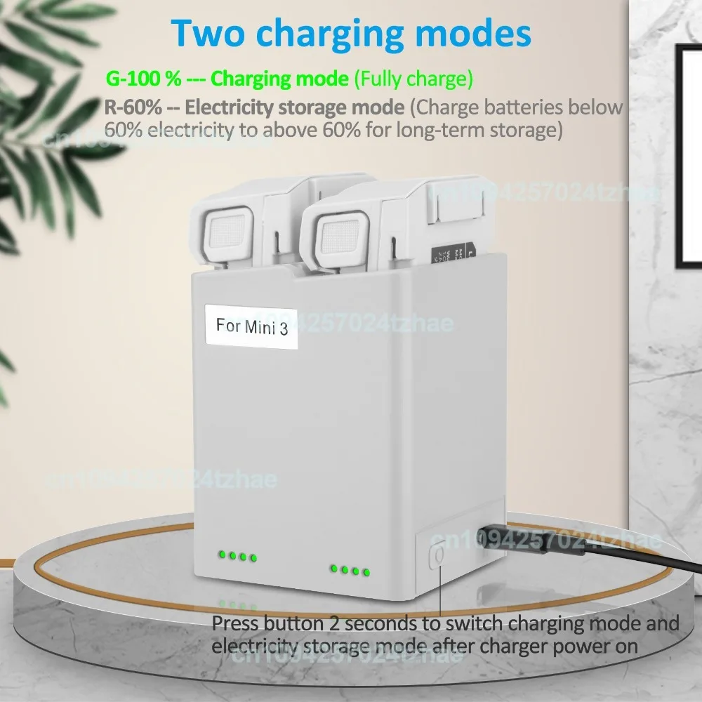 Drone Charger for DJI Mini 4 Pro Plus & Two-Way Charging Hub Charger Batteries for Mini 3 / 3 Pro UAV Battery Accessories