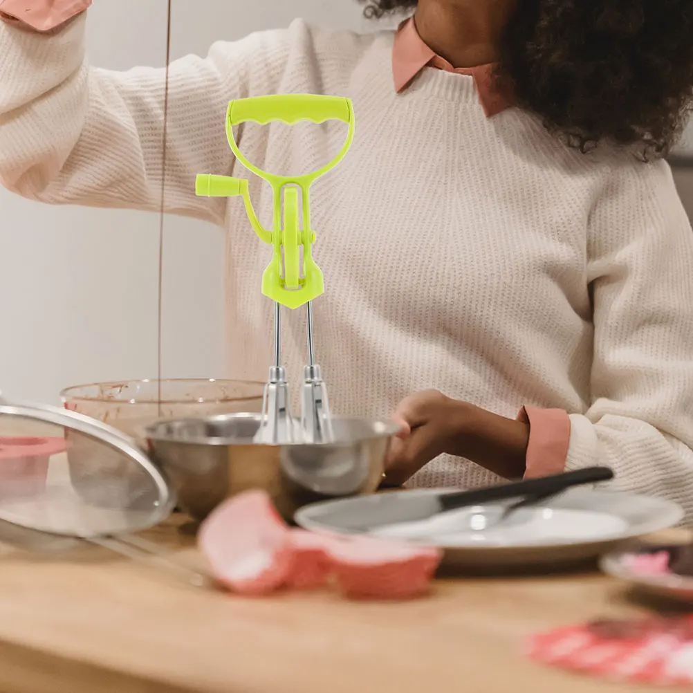 

Egg Beater Manual Kitchen Mixer Non electric Stainless Steel H Crank Blender Egg White Foamer Kitchen Gadgets