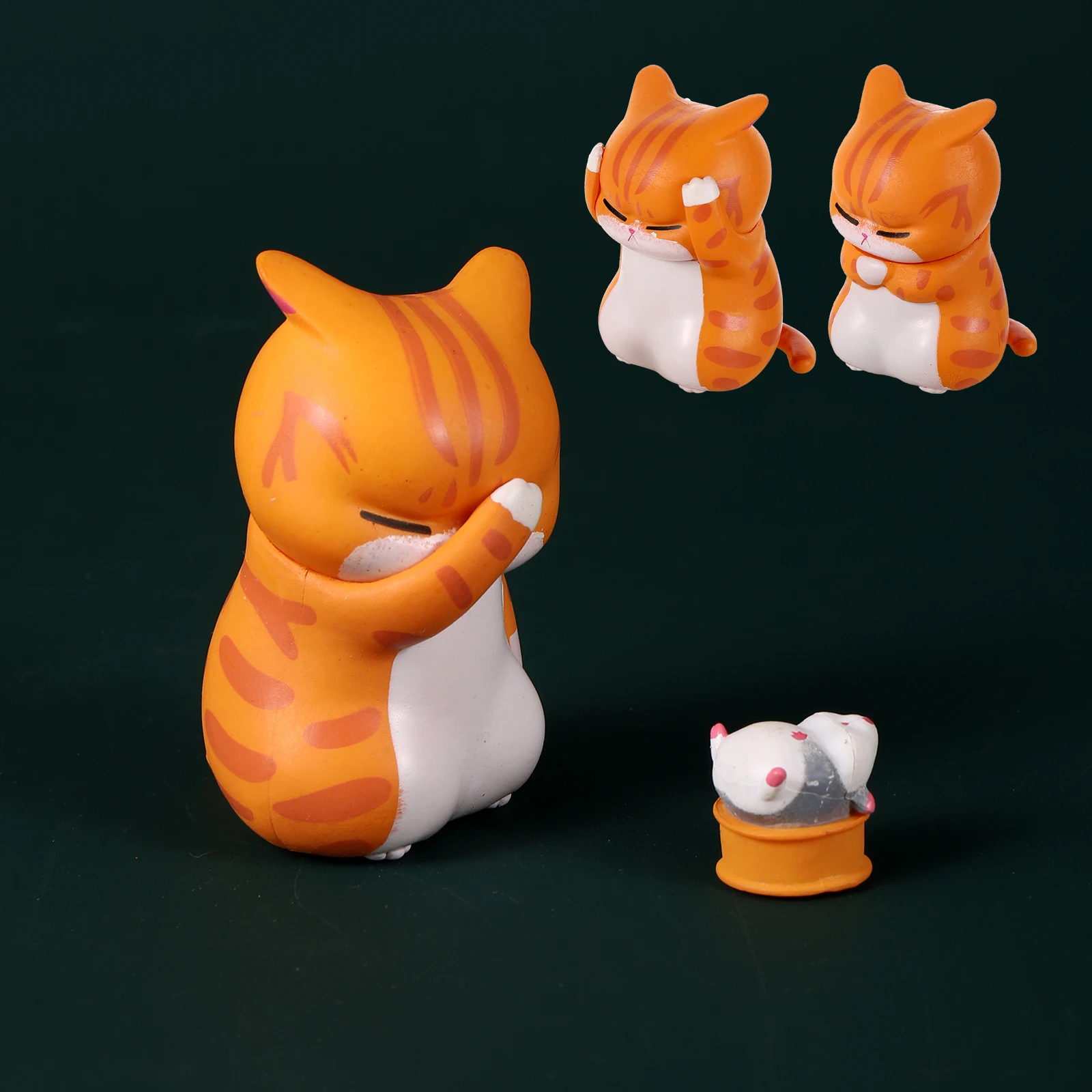 1/3/9Pcs Cute Cat Mini Model Doll Ornament Figures Statue Desktop Lovely Decorative Item Room Office Car Home Decor Akcesoria