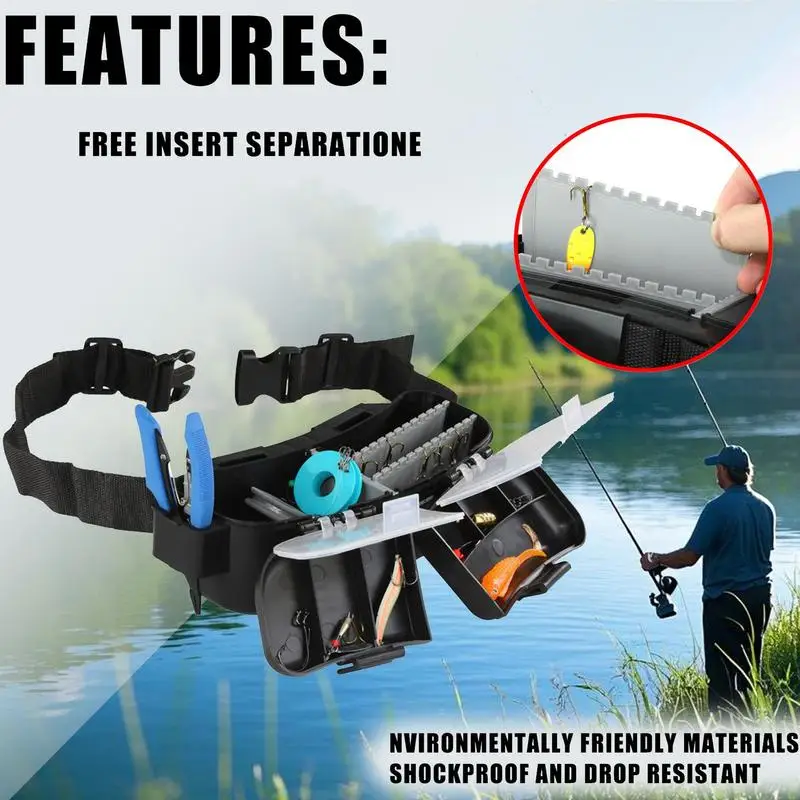 

Bait Holder Waist Tackle Organizer Storage Bag Portable Multifunctional Fishing Equipment Organizer Box Waist Bag For Lures