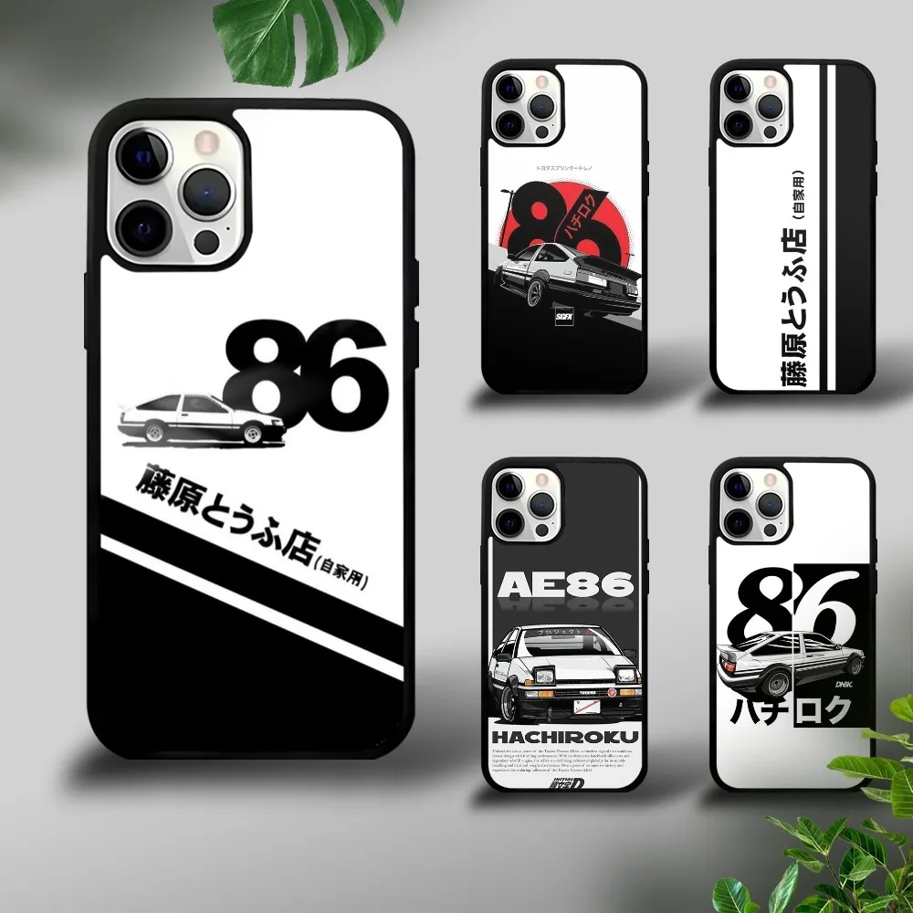 Japan I-Initial-D-86 Car Phone Case For iPhone 16 15 14 13 12 11 Pro Xs Max Mini Plus Celulares Hard Funda