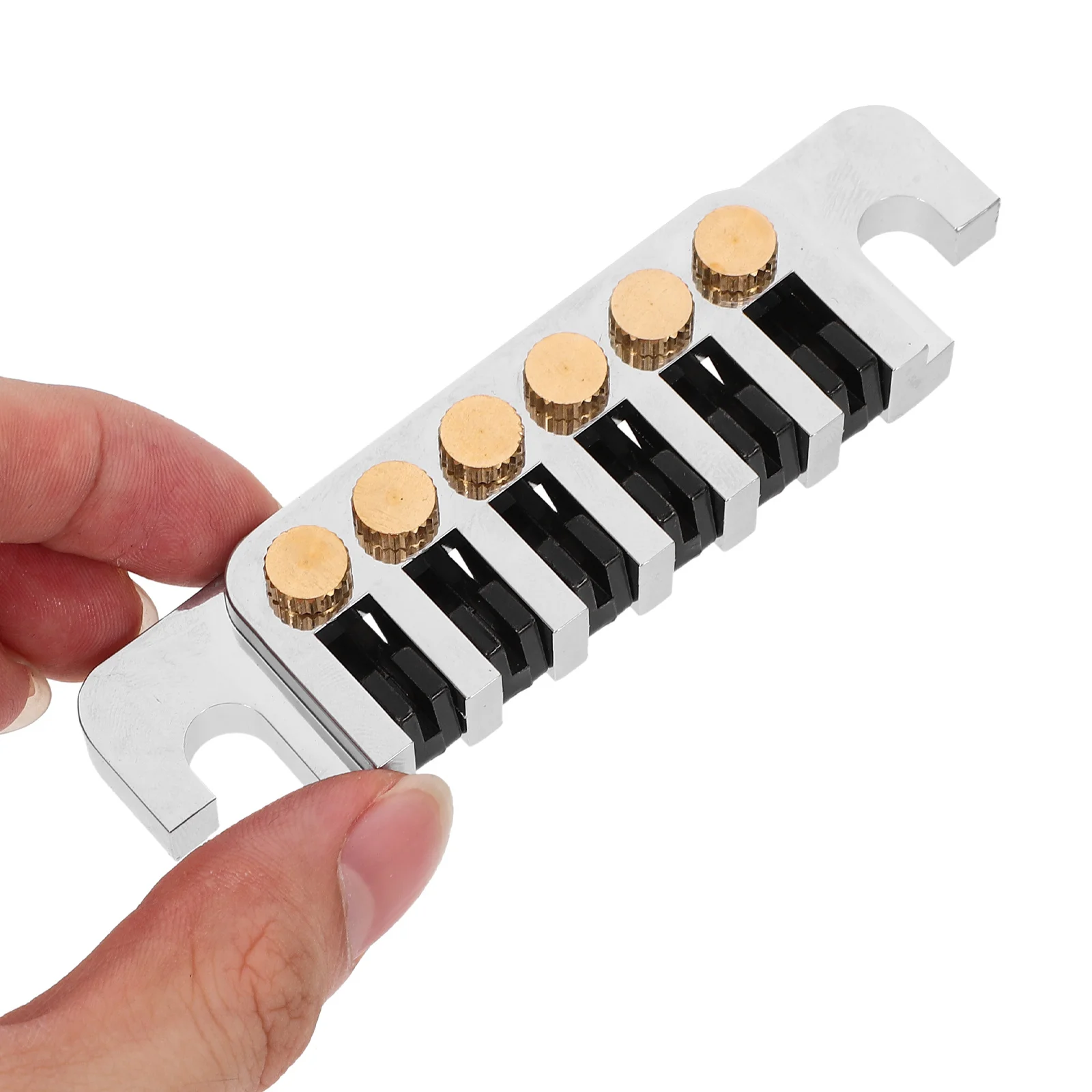 

1Set Guitar Tailpiece Metal Durable Small Lightweight Saddle Bridge Replacement for Guitar Parts Bridge Tailpiece