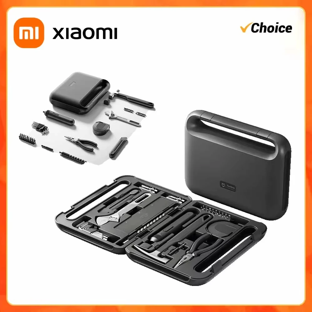 New Xiaomi Mijia Toolbox Set Hardware Repair Pliers Hammer Measuring Tape Measure Electric Screwdriver Portable Tool Combination
