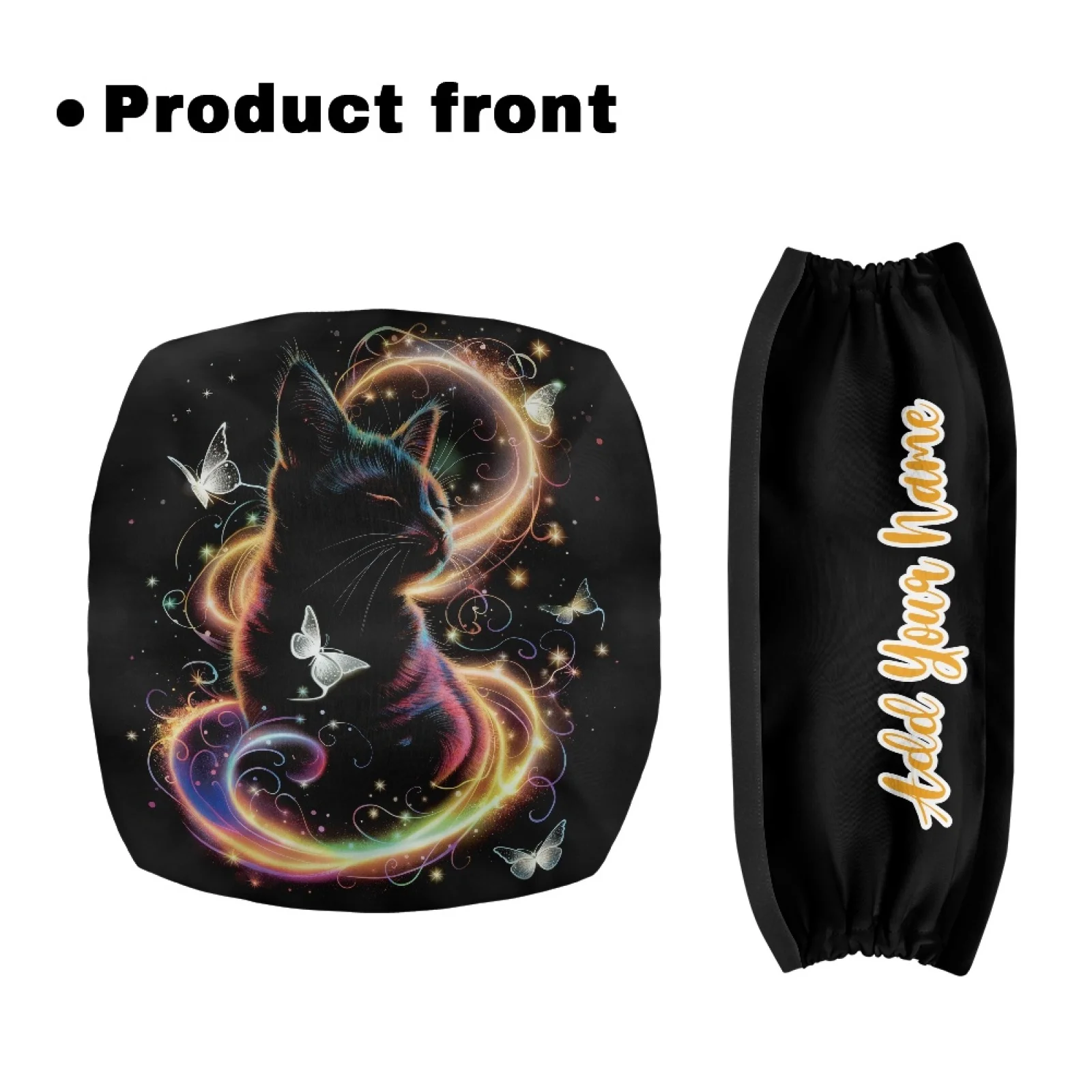 Coloranimal Non Slip Dust Proof 2PCS Rollator Walker Seat Cover for Women Friends for Home Psychedelic Cat