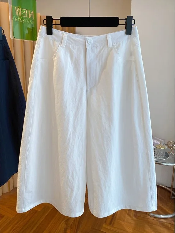 Koreaanse Sle wijde pijpen broek dames zomer dunne losse casual rechte broek super mooie broek zeven voet lengte