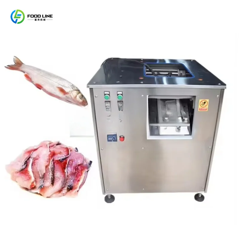 Customized 220V Removable Industrial Fish Slicing Equipment Automatic Salmon Perch Fillet Cutter Meat Shredding Cutting Machine