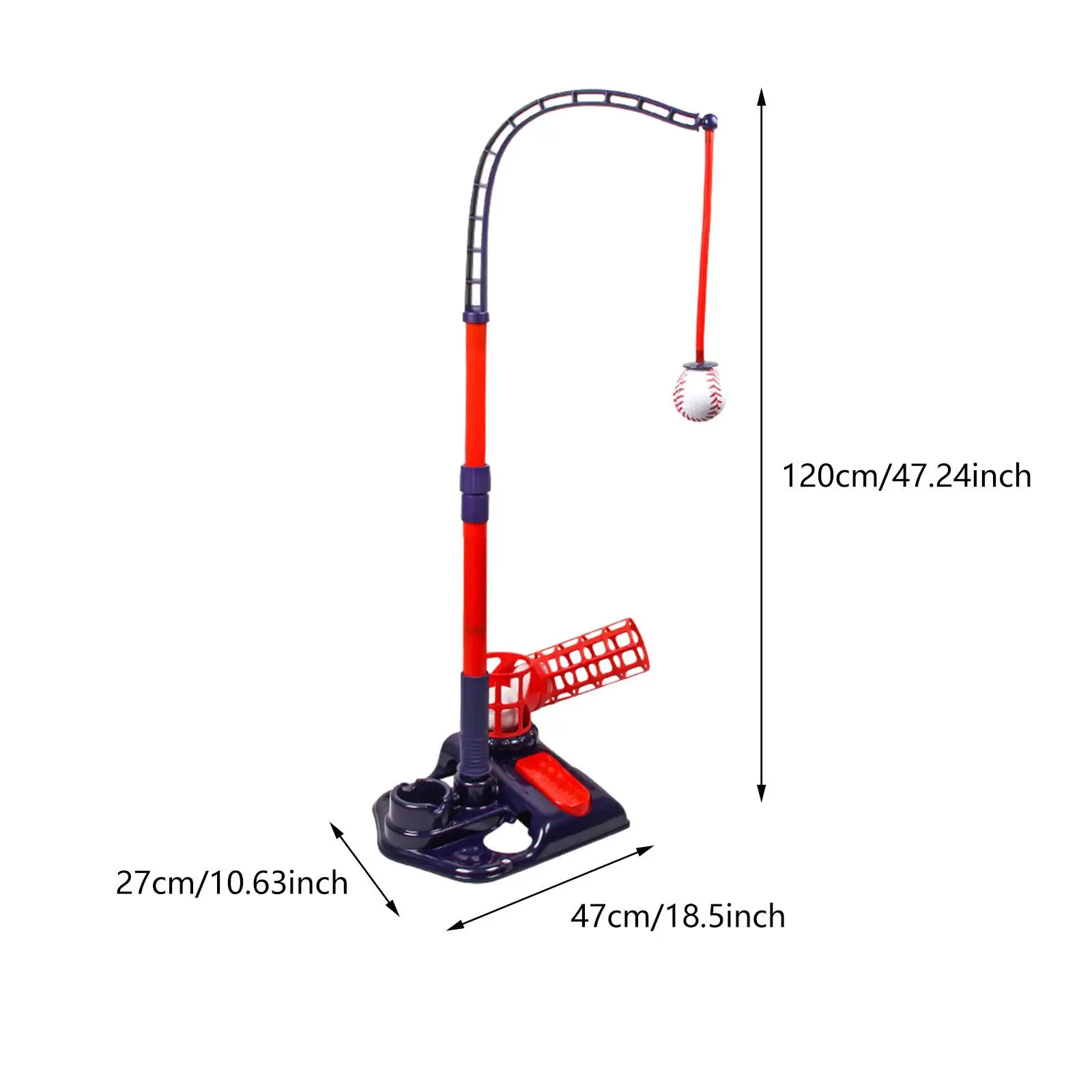 Kids Baseball Pitching Machine Playing Outdoor Sports Training Equipment Batting Machine for Age 8-12 Kids Children Boys Girls