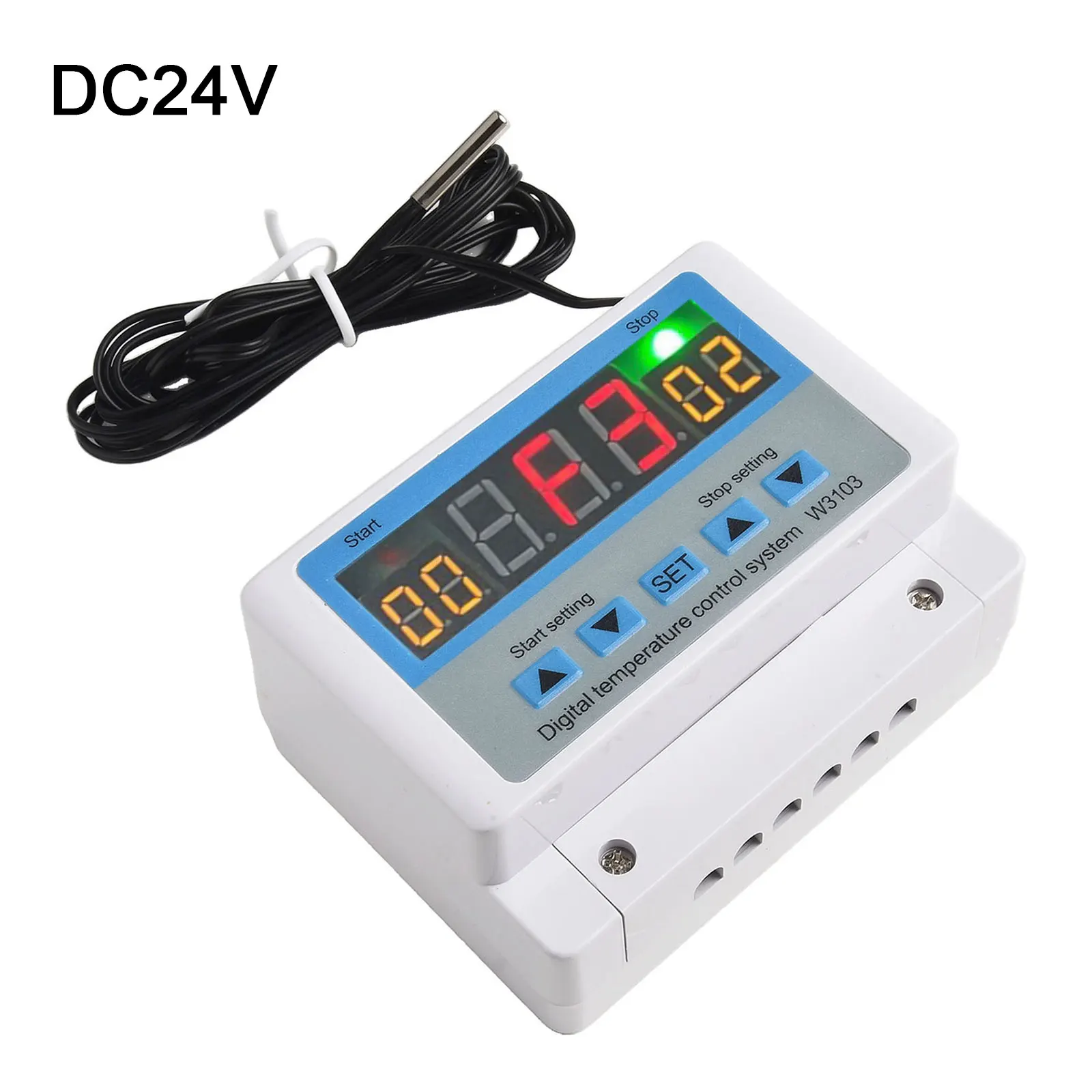 AC 220V 5000W Digital Thermostat 30A Temperature Controller Switch DC12V 24V High Power Rating Device Support Digital Thermostat