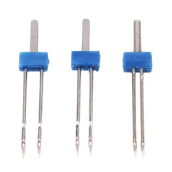 3Pcs Double Twin Needle Sewing Machine Needles Pins Clothing Decor Needlework Craft Size 2.0/90 3.0/90 4.0/90 Sewing Accessories