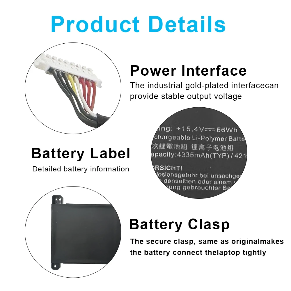 New C41N1731 Battery Compatible with Asus ROG Strix GL504,GL504G,GL504GM,GL504GS,GL504GW (Scar II/Hero II) GMG712L LG532LSeries