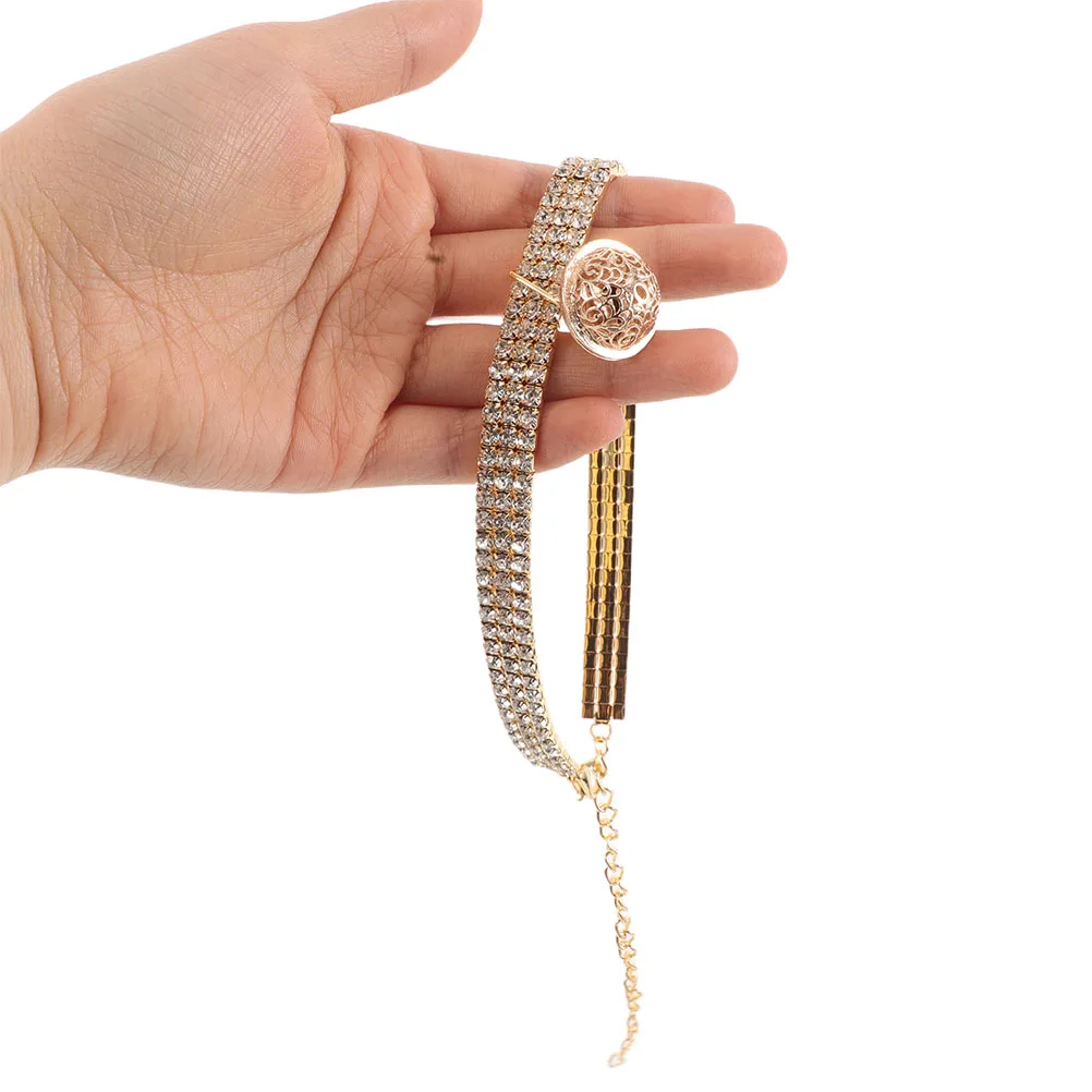 

2Pcs Pet Collar Rhinestone Adjustable Sparkly Cat Dog Necklace Hollow Bell Comfortable Fit Jewelry Accessory Bling for Small