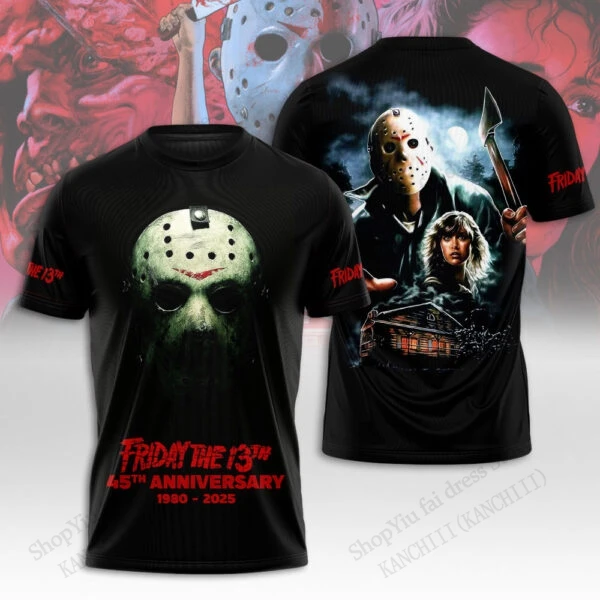 هالوين جيسون فورهيس ثلاثية الأبعاد تي شيرت مطبوع الرجال النساء موضة قصيرة الأكمام المتضخم التي شيرت الاطفال بلايز المحملة الجمعة 13th الملابس