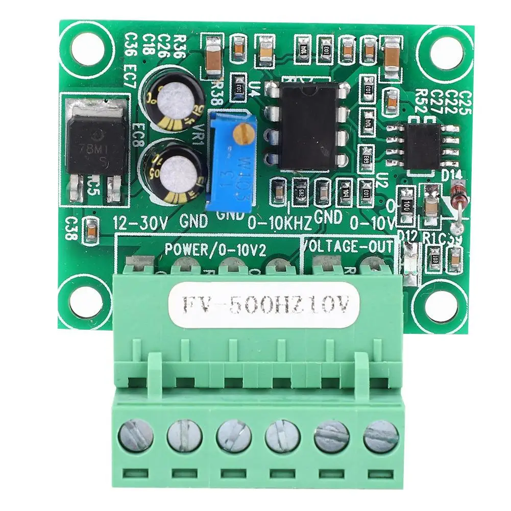 FV-500Hz10V Digital to Analog Converter Module 0-500Hz to 0-10V Frequency Voltage Converter