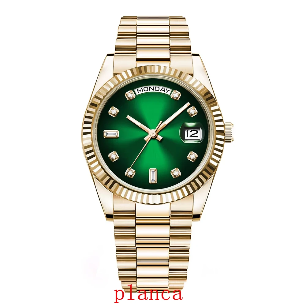 นาฬิกาข้อมืออัตโนมัติหรูหราขนาด 36 มม. สำหรับผู้ชาย ระดับธุรกิจ คุณภาพสูง กันน้ำ พร้อมฟังก์ชันเรืองแสงและแสดงปฏิทิน