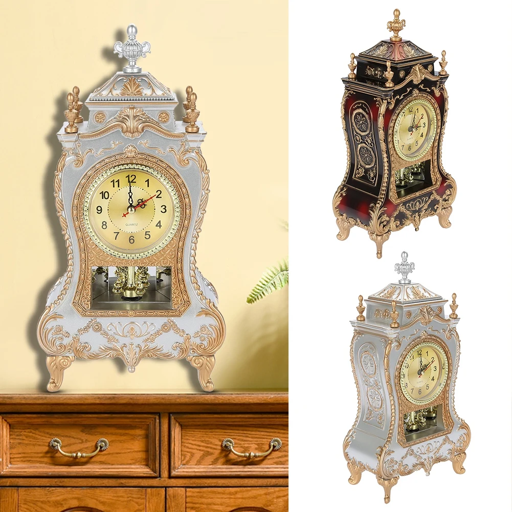 Vintage Alarm Clock Vintage Table Clock Vintage  Plastic Table Clock Antique Home Hotel Decorative Desk Alarm Clocks