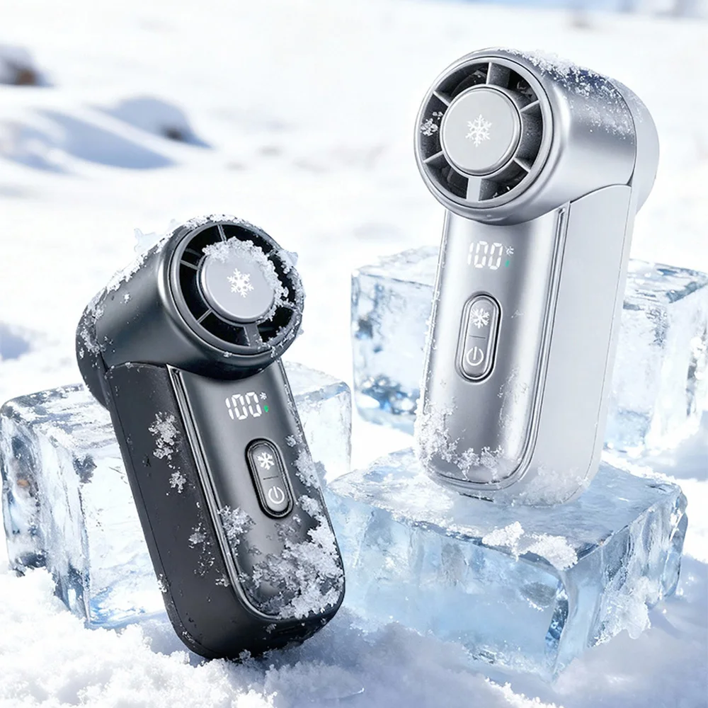 WiWU Ice Core Mini Fan Portable Cooling Fans for Women Men Outdoor Sport 5 Levels Fan 3000mAh Long Battery Rechargeable Fan