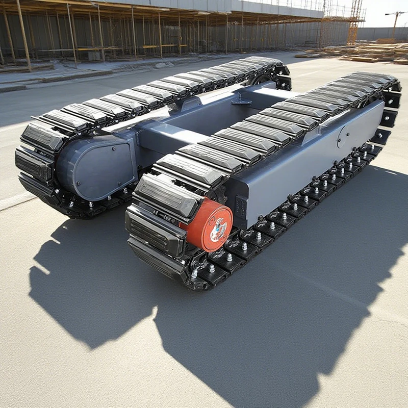 Custom Metal Rubber Composite Crawler Chassis, Multifunctional Undercarriage Parts for Excavator and Pump Truck Equipment view 2
