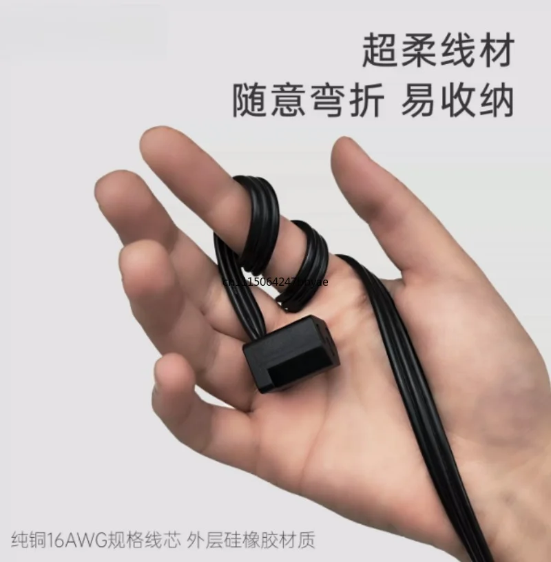 For 90‑Degree Elbow Power Extension Cord, Ultra‑Thin Soft C13 to C14 3‑Pin Power Supply Cable